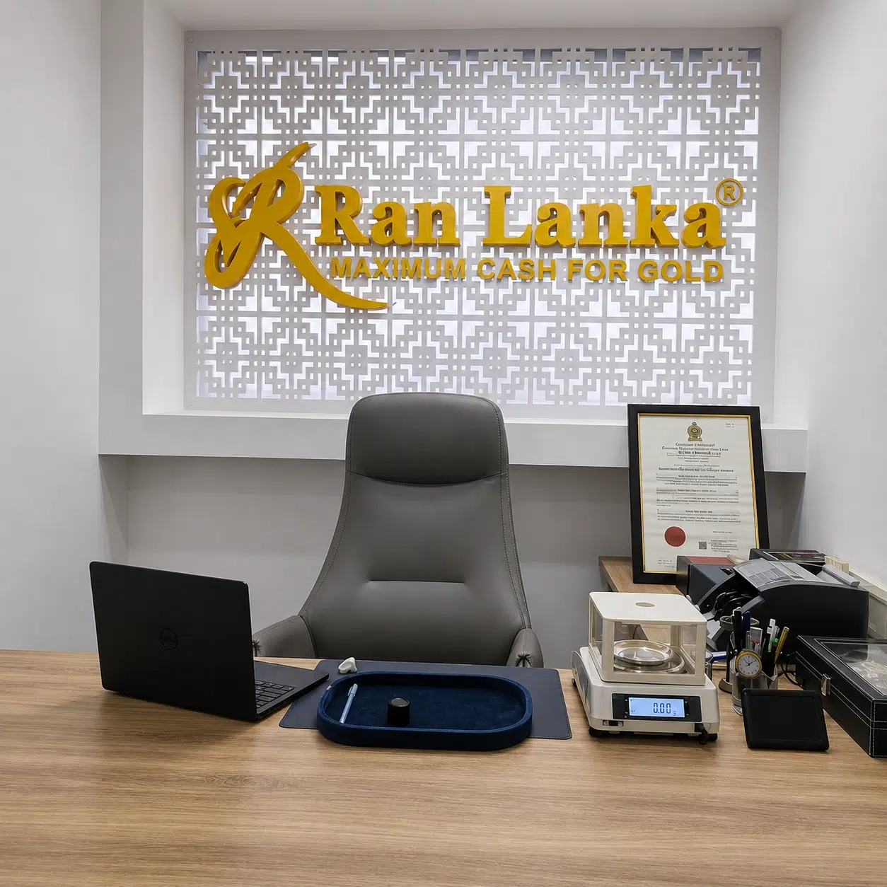 Ran Lanka Gold Buyer Nawala Branch valuation counter