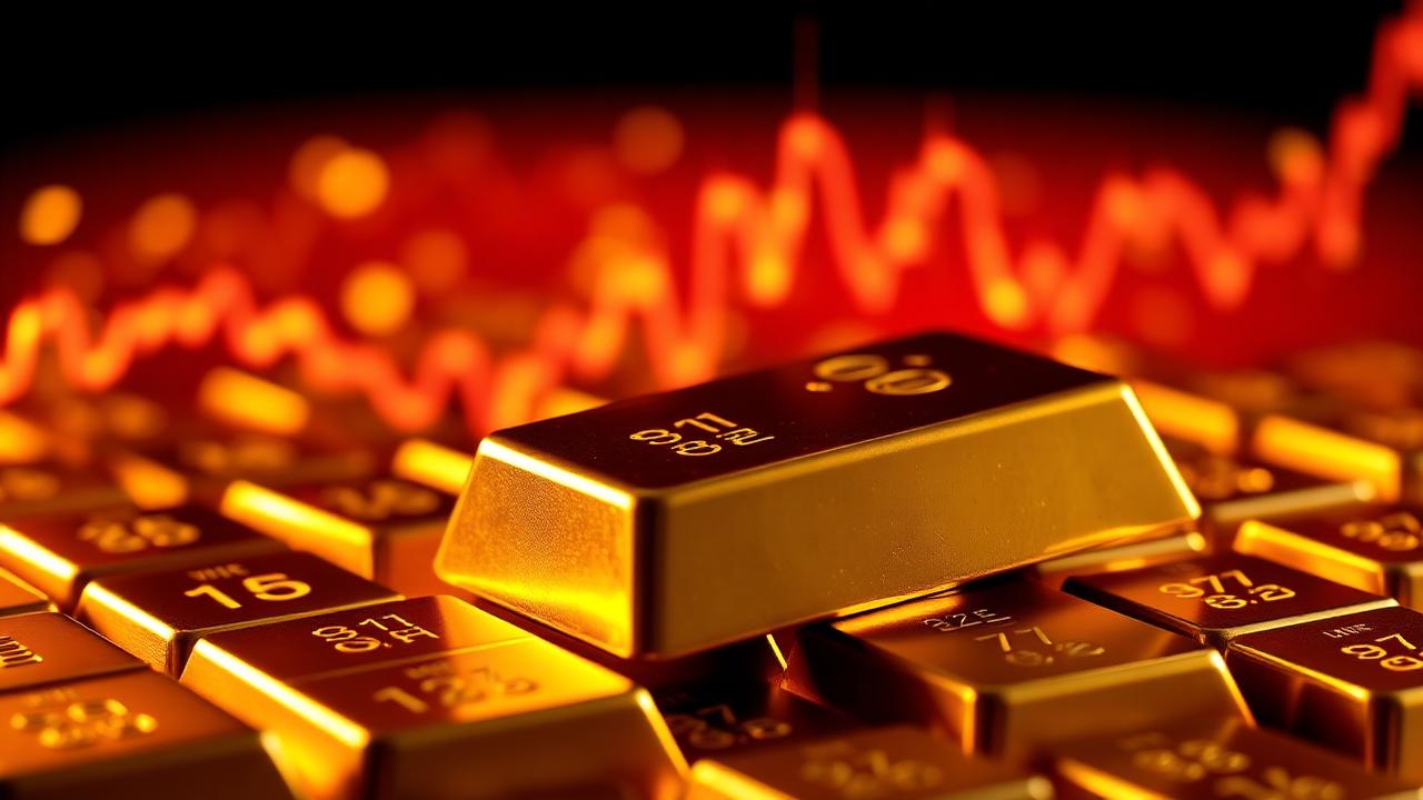Glowing gold bars with a rising market chart explaining why gold prices are increasing in 2026