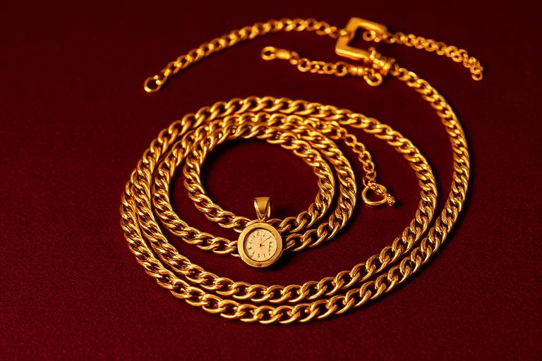 Gold chains, bracelets and pendants we purchase